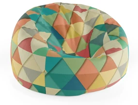 Sablio Sedací vak Cocoon Trojúhelníky - 115 x 75 cm x 45 cm