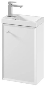 Cersanit Mille, závesná WC skrinka 392x214x590 mm + keramické umývadlo Como, biela matná, S801-568