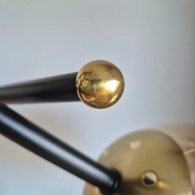 Prisadený luster MALENA 3xE14/5W/230V zlatá/čierna/dymová béžová