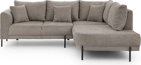 Taupe ženilková rohová pohovka (pravý roh/do L) Mauris – Ropez