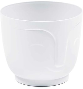 PLASTOVÝ KVETINÁČ ZOE 14X16,5 CM BIELA