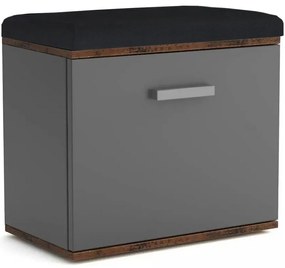 Skrinka na topánky Justus 05 Anthracite/ Old Style