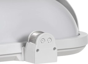HADEX RIO vonkajšie nástenné svietidlo so senzorom 1xE27/60W/230V/IP44, biela farba