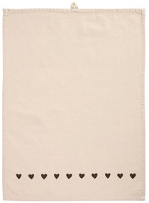 Ib Laursen Bavlnená utierka Johanne Brown Hearts