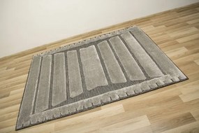 Koberec Shaggy Lula Soft IM44A geometrický, sivý / čierny