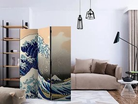 Paraván - The Great Wave off Kanagawa [Room Dividers] Veľkosť: 135x172, Verzia: Jednostranný