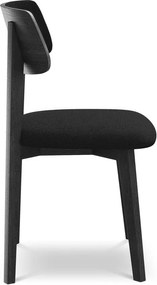 Čierna jedálenská stolička z masívneho dreva Niu – Makamii