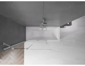 Mexen Velar, 2-krídlová posuvná vaňová zástena 110 x 150 cm, 8mm číre sklo, chrómový profil, 896-110-000-01-01