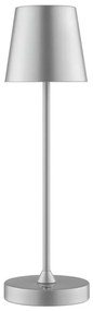 Brilliant - LED stmievateľná nabíjateľná dotyková stolová lampa ELORA LED/2,5W/5V 2700K IP44 strieborná