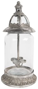 Strieborný antik svietnik / lampáš na 4 čajové sviečky - Ø 21*44 cm