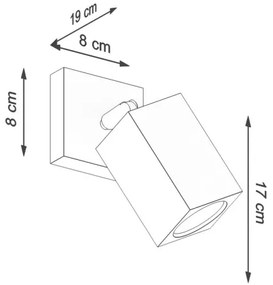 Sollux SL.1035 - Nástenné bodové svietidlo KEKE 1xGU10/40W/230V dub