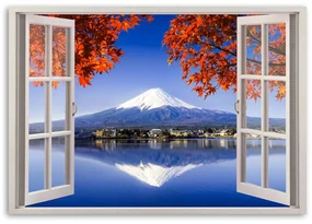 Gario Obraz na plátne Okno - Fuji volcano Rozmery: 100 x 70 cm