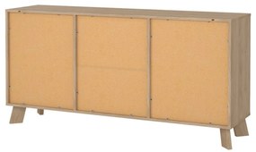 Biela/v prírodnej farbe komoda v dekore duba 147x73x39 cm Ikast – Tvilum