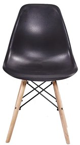 Jedálenská stolička BASIC čierna - škandinávsky štýl