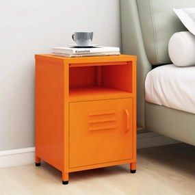 Nočný stolík oranžový 35x35x51 cm oceľ 336219