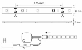 RGB LED Stmievateľný pásik Wi-fi + hudobná funkcia LED/20W 5 m Tuya