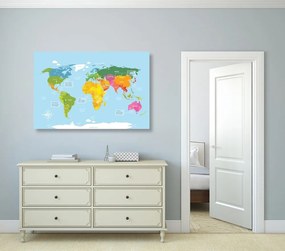 Obraz výnimočná mapa sveta - 90x60