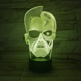 3Dmix 3DL-DRGB006 – 3D LED nočná lampa - Terminátor (Dual RGB)