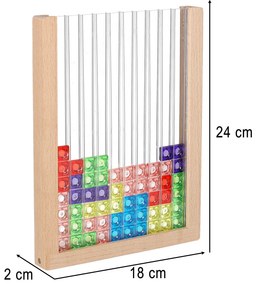 KIK Logická hra Tetris zo dreva a plastu na stojane
