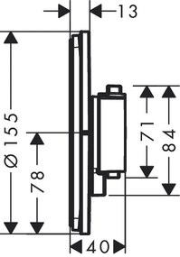 Hansgrohe ShowerSelect Comfort S, termostat pod omietku, chrómová, HAN-15559000
