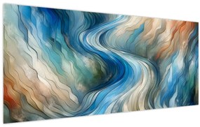 Obraz - Abstraktný prúd (120x50 cm)