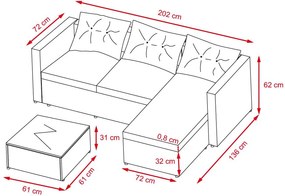 Rohová ratanová súprava Avenberg ELISE - hnedá/béžová