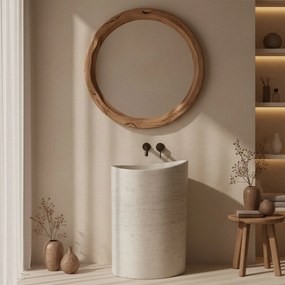 Rea Merlo, voľne stojace umývadlo, 550×340×855 mm, ecru/béžová matná, REA-U0616