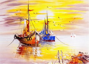 Obraz - Maľba loďou (70x50 cm)