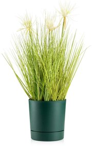 PLASTOVÝ KVETINÁČ AZALEA SADA 2KS 22,5X23,5 CM+17,5X18,5 CM TMAVOZELENÁ