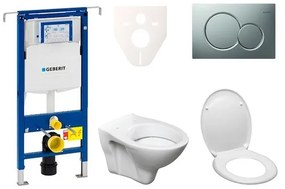 Cenovo zvýhodnený závesný WC set Geberit do ľahkých stien / predstenová montáž + WC Ceramia S-Line Pro 111.355.00.5ND3