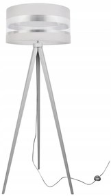 Stojacia lampa Intense Chrome, 1x textilné tienidlo (výber zo 6 farieb), (výber z 5 farieb konštrukcie), (fi 40cm)