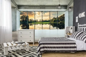 Fototapeta - Výhľad na jazero (152,5x104 cm)