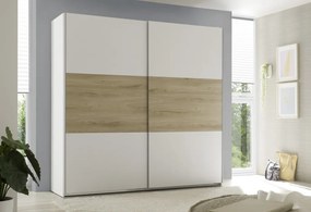 Šatníková skriňa Kiara 215 cm, biela/dub baysen