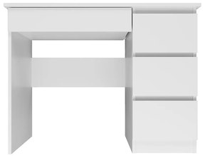 Písací stôl Mijas pravý biela mat
