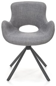 Jedálenská stolička K475 - sivá / čierna