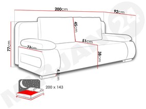 Pohovka Erlissa (malé vankúše Alova 04) (veľké vankúše Lawa 06). Vlastná spoľahlivá doprava až k Vám domov. 1054302