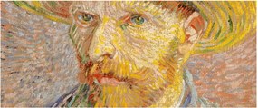 Obraz - Vincent van Gogh, Self-Portrait with a Straw Hat (The Potato Peeler), reprodukcia (120x50 cm)