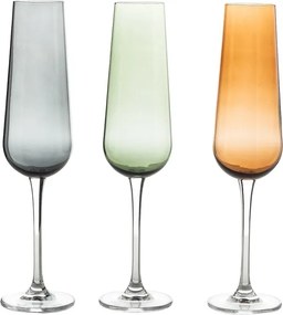 BOHEMIA ARDEA SMOKEY POHÁR NA ŠAMPANSKÉ 220 ML SADA 6KS