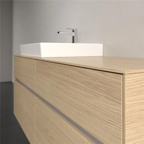 VILLEROY &amp; BOCH Collaro závesná skrinka pod umývadlo na dosku (umývadlo vľavo), 4 zásuvky, 1400 x 500 x 548 mm, Nordic Oak, C08500VJ