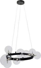 Toolight Toolight, závesné svietidlo 10xG9 APP1159-10CP, čierna, OSW-04691