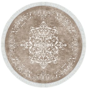 Okrúhly koberec Tapis 100 cm béžový