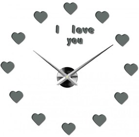 Moderné nalepovacie nástenné hodiny | 3D hodiny 12P014-Wanduhr HEU-