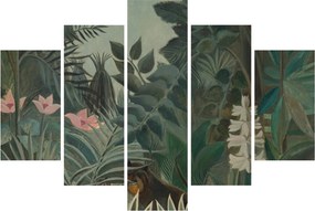 Obraz - Henri Rousseau, The Equatorial Jungle, reprodukcia (150x105 cm)
