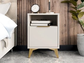 Nočný stolík Siprynt 1SZ, Farby: pieskovo béžová