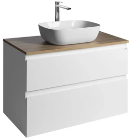 Aqualine Aqualine, ALTAIR skrinka s doskou 87,5 cm, biela/dub emporio, AI290-02