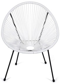 Biele kovové/plastové záhradné kreslo Avocado Comfort – Bonami Selection