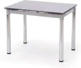 Sklenený rozkladací jedálenský stôl Logan 2 - sivá / chróm
