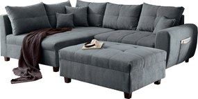 XXXLutz ROHOVÁ SEDAČKA, textil, kompozitné drevo, antracitová MID.YOU - Sedačky - 002220035702