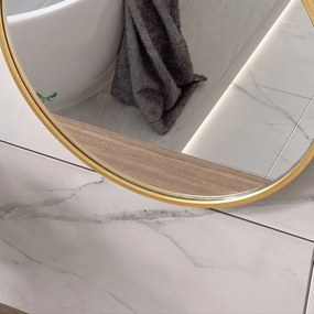 Erga Round, okrúhle zrkadlo 30cm, zlatý rám, ERG-V01-ROUND-3030-GD