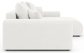 Biela rozkladacia rohová pohovka s úložným priestorom (variabilný roh) Luma – Ropez